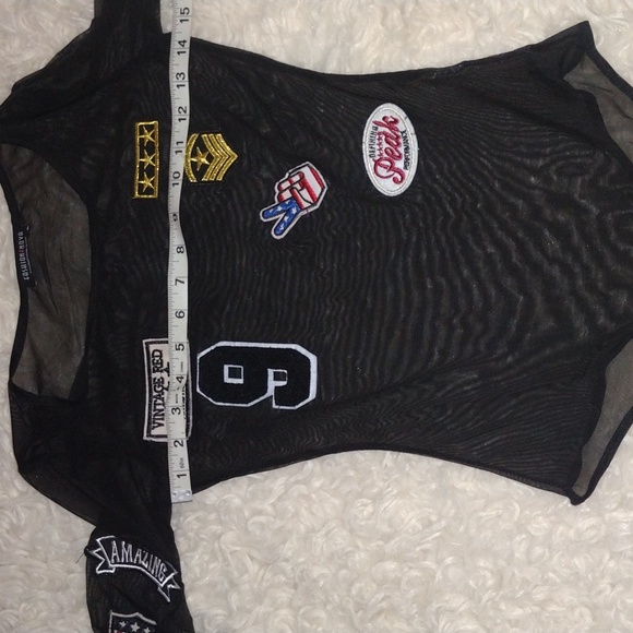 Fashion Nova Sheer Patchwork Bodysuit - Picture 5 of 5